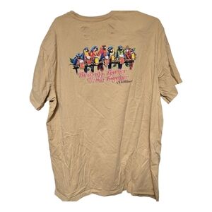 Caribbean 2XT Light Yellow Parrot Graphic Tee Men’s Vacation Island Shirt